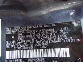 2008 Toyota Tundra SR5 Sage 4.7L AT 2WD #Z24677